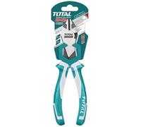 Total Tools Reinforced Diagonal Cutting Pliers | 180 mm | Cuts Hard and Durable Materials | for Wire, Cables, Nails or Screws | Made of Chrome Vanadium | Bi-Material Handle, Grün