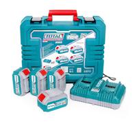 Total Tools Total Li-Ion 20V - 4.0Ah Batteries X 4 & Charger Kit - Tfbcli20244