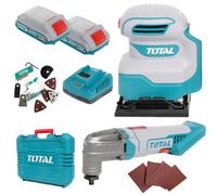 Total Tools Total Li-Ion 20V Cordless Sheet Sander & Multifunction Tool (With 2 X Batteries & Charger) - Tckli20276E