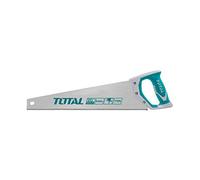 TOTAL - Woodworking Saw | 500mm Length | 0.9mm Double Cut Blade | Ergonomic Grip | Aluminium Build | Ideal for Carpentry & DIY | Compatible with Tool Belts, Metallic Silver, 500mm