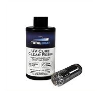 TotalBoat 200g UV Cure Clear Acrylic Resin with UV Flashlight for Resin Curing - Kit for DIY Jewelry Making, Small Resin Crafts, and Protective Coating