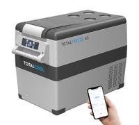 TotalFreeze 12 Volt Car Fridge - Dual Zone Compressor Camping Freezer - Electric Fishing Coolbox - App Controlled Outdoor Fridge Freezer - 24 Volt Portable Fridge Freezer - 45 Litre