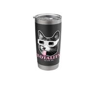 Totality 2026 Cat Eclipse Glasses Funny Solar Design Stainless Steel Insulated Tumbler