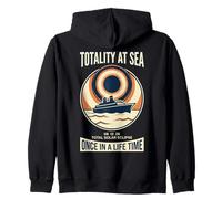 Totality At Sea 08 12 26 Total Solar Eclipse Sky Watchers Zip Hoodie
