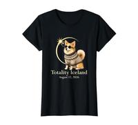 Totality Iceland Icelandic Sheepdog Eclipse Value Graphic T-Shirt, Women, Black, M