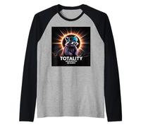 Totality Total Solar August 12 2026 Eclipse Funny Fun Racoon Raglan Baseball Tee