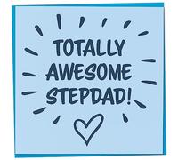 Totally Awesome Birthday Card for Stepdad - Happy Birthday & Thank You in One, Funny Design