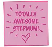 Totally Awesome Stepmom Birthday Card - Happy Birthday Stepmom, Funny & Thank You Card