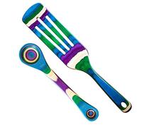 Totally Bamboo Baltique Mumbai Collection 2 Piece Cooking Utensil Set, Spurtle & Measuring Spoon