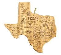 Totally Bamboo Destination Texas State Shaped Cutting Board, Charcuterie and Serving Board - Gift for Texas Lovers, Home Décor or Kitchen Use