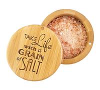 Totally Bamboo Laser-Etched Salt Box, Take Life with a Grain of Salt by Totally Bamboo