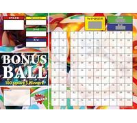 Totally Bonkers - Bonus Ball x3 Winners Fundraising Scratch Cards - 100 SQUARE - A3 (420x297mm) - 1 Card - TB0123 - Blind Card