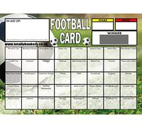 Totally Bonkers - Football (Landscape Green) Fundraising Scratch Cards - 40 Square - A6 (148x105mm) -10 Pack - TB0038 - Blind Card