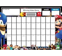 Totally Bonkers - Video Games Fundraising Scratch Cards - 50 Square - A5 (210x148mm) - 5 Pack - TB0103 - Blind Card…