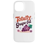 Totally Grape-Ful Smiling Grapes Fun Words Case for iPhone 14