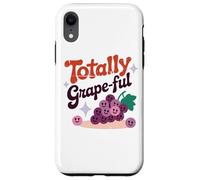 Totally Grape-Ful Smiling Grapes Fun Words Case for iPhone XR