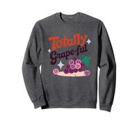 Totally Grape-Ful Smiling Grapes Fun Words Sweatshirt