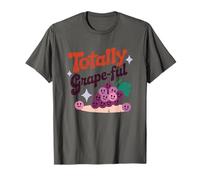 Totally Grape-Ful Smiling Grapes Fun Words T-Shirt