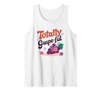 Totally Grape-Ful Smiling Grapes Fun Words Tank Top