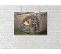 Totally Graphics A2 Poster, Banksy, Port Talbot, Season's greetings'