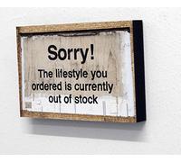 Totally Graphics Banksy Dismaland sorry the lifestyle you ordered is currently out of stock 6"x 4" (postcard size) block mounted photo