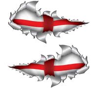Totally Graphics Medium size St George England Metal Rip Open Sticker