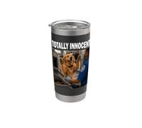 Totally Innocent Golden Retriever Airport Security Stainless Steel Insulated Tumbler