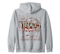 Totally Organic s Ironic Graffiti - Doodles s Street Punk Zip Hoodie
