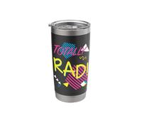 Totally Rad, 80s Retro Graphic Bright Geometric Design Stainless Steel Insulated Tumbler