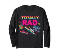 Totally Rad Retro 80s Vibe Nostalgic Fun Party Throwback Long Sleeve T-Shirt
