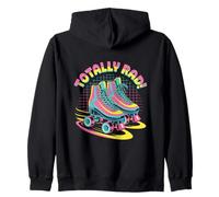 Totally Rad Retro Roller Skates 80s Aesthetic Zip Hoodie