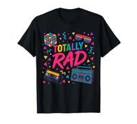Totally Rad Vintage 80s Vibe Typography Party Throwback T-Shirt