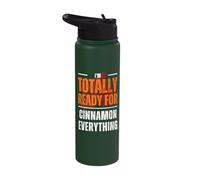 Totally Ready for Cinnamon Everything Autumn Fall Stainless Steel Insulated Water Bottle