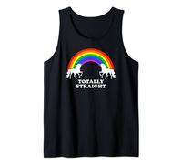 Totally Straight Rainbow Unicorn Gay Pride Tank Top