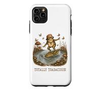 Totally Toadacious Whimsical Surfing Frog Cottagecore Case for iPhone 11 Pro Max