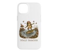 Totally Toadacious Whimsical Surfing Frog Cottagecore Case for iPhone 14 Plus