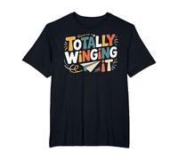 Totally Winging IT T-Shirt, Men's Big and Tall, Black, 4X Tall