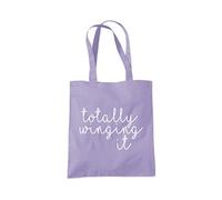 Totally Winging It - Tote Shopping Bag - Funny Slogan Life One size lavender purple