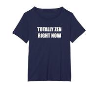 Totally Zen Right Now T-Shirt, Women's Plus, Navy, 3X