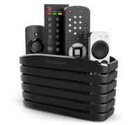 TotalMount Remote Control Holder - Premium Quality and Extra Stable to Place Near Your TV, Bed, or Table (Large - Fits Four Remotes, Premium Black)