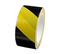 TotalPack Self-Adhesive Marking Tape 48mmx33m, Black/Yellow, Red/White Waterproof Hazard Warning Tape, Hazard Warning Barrier Tape For Temporary Floor Marking, Road Marking (Black and Yellow, 3 Rolls)