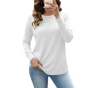 Totatuit T Shirts for Women UK Basic Crew Neck Long Sleeve Ladies Plain Top | Loose Fit Sweatshirt Soft and Breathable Fabric, Comfortable and Skin-friendly , Dressy Fashion Design Daily,Home,Office