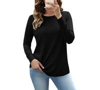 Totatuit T Shirts for Women UK Basic Crew Neck Long Sleeve Ladies Plain Top | Loose Fit Sweatshirt Soft and Breathable Fabric, Comfortable and Skin-friendly , Dressy Fashion Design Daily,Home,Office
