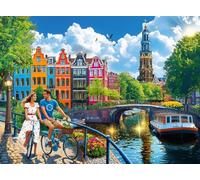 TOTBLISS Jigsaw Puzzles for Adults 1000 Piece, Jigsaw Puzzles for Adults Jigsaws Challenging Game (Amsterdam's Summer)