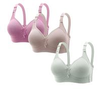 TOTDYIKH Fashion Bra, Women's Push Up Bra, Adjustable Strap, Soft Comfortable Plus Size Everyday Bras（3pcs） (38/85,3pcs-B)