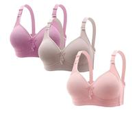 TOTDYIKH Fashion Bra, Women's Push Up Bra, Adjustable Strap, Soft Comfortable Plus Size Everyday Bras（3pcs） (38/85,3pcs-D)