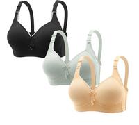 TOTDYIKH Fashion Bra, Women's Push Up Bra, Adjustable Strap, Soft Comfortable Plus Size Everyday Bras（3pcs） (36/80,3pcs-H)