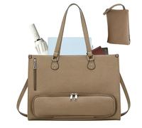 Tote Bag - 15.75 inches Cooler Bag, comfortable Laptop Tote pouch, with Insulated Lunch Compartment | Portable Womens Handbags Fashion Work Bags for Adults Office Business Trip Commuting College Scho