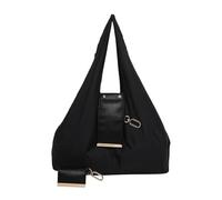 Tote Bag - Artificial Leather 24 Inch Women's Handbag Foldable Shopping Bags Large Capacity Stylish | Lightweight Bags with Key Chain Travel Work U, Black, Se référer au descriptif