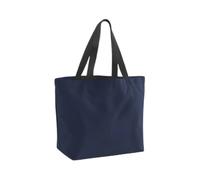 BagBase Original Carryall Tote Bag - Navy, 100% GRS Recycled Polyester Reusable Tote Bag with Internal Zippered Pocket, Hidden Zip Access Lining for Decoration, Press-Stud Grab Handle